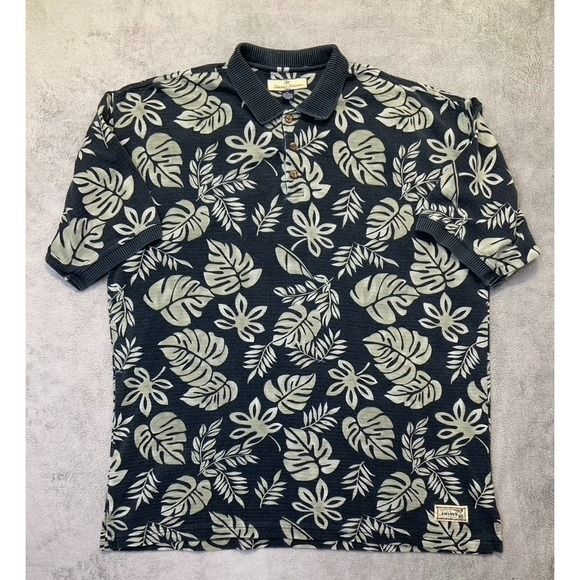 Tommy Bahama Other - Vintage Tommy Bahama Men's Floral Short Sleeve Polo Shirt Size XL - Big&Tall